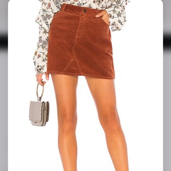Sanctuary Ryan Corduroy Burnt Orange Mini Skirt 25/0 - Picture 1 of 5